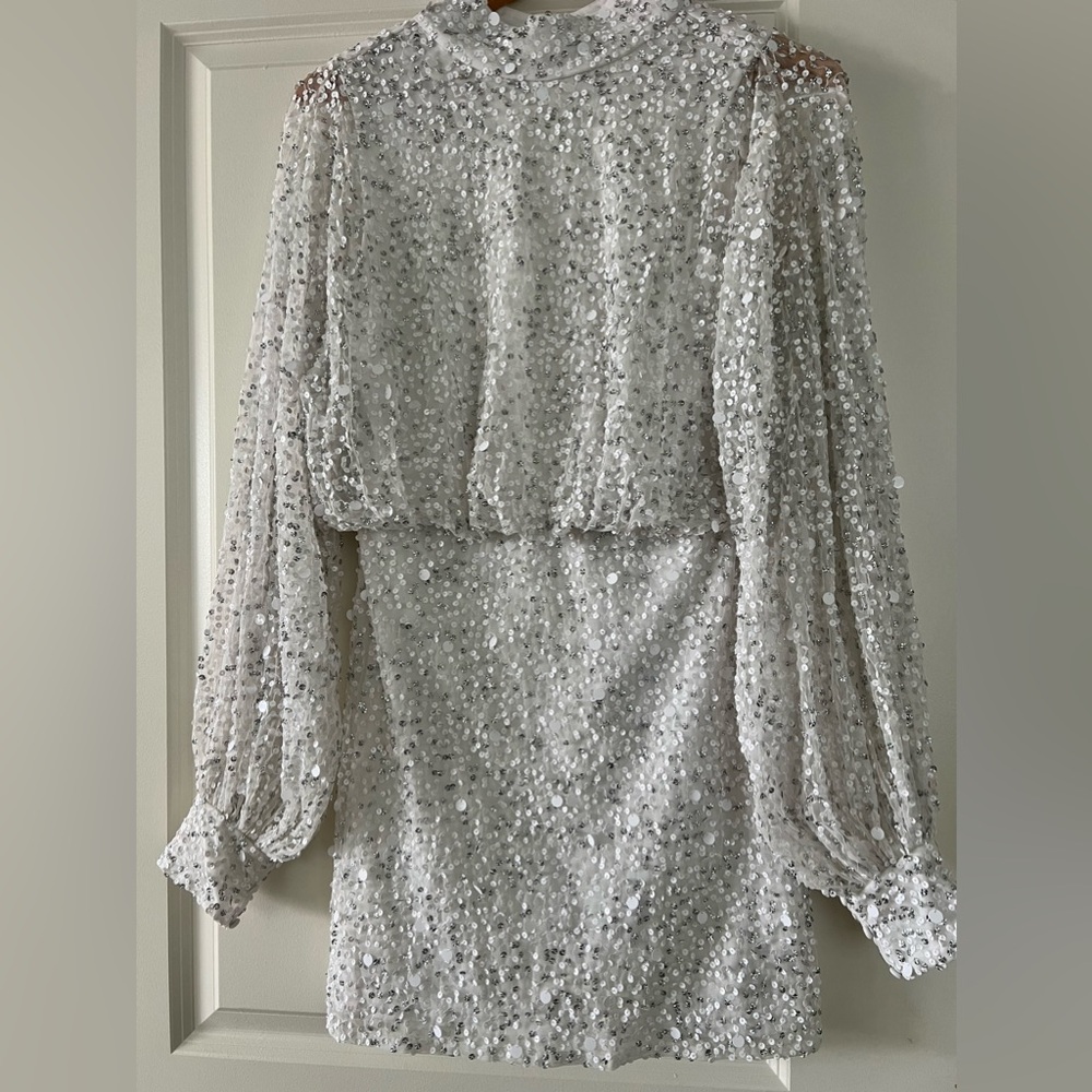 White Sequin Dress 👗